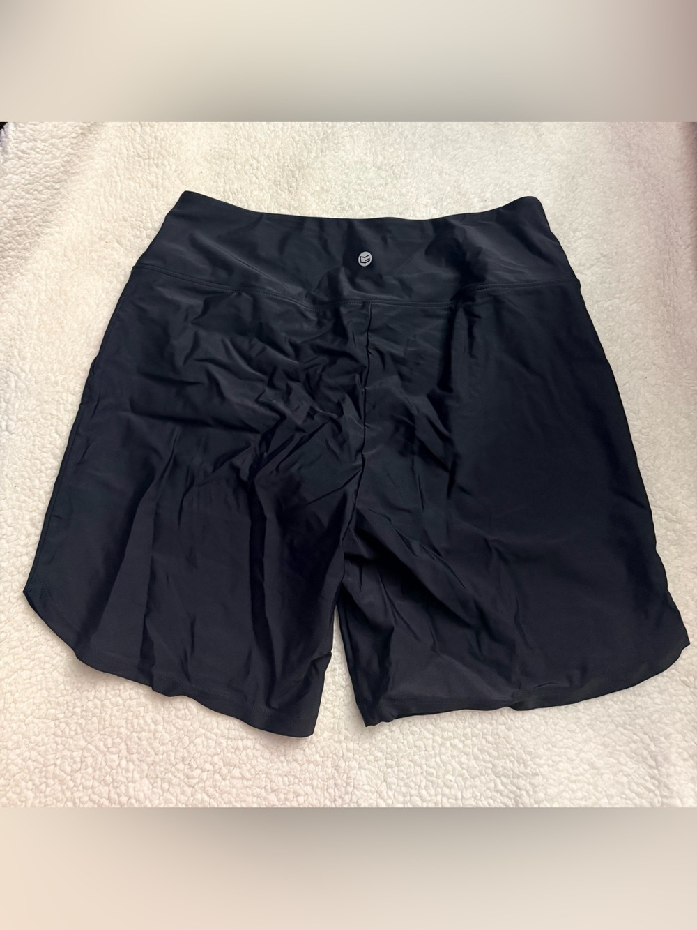 Gradual High-Waist Black Knee-Length Swim Shorts with Pockets. Size Large - Picture 4 of 7